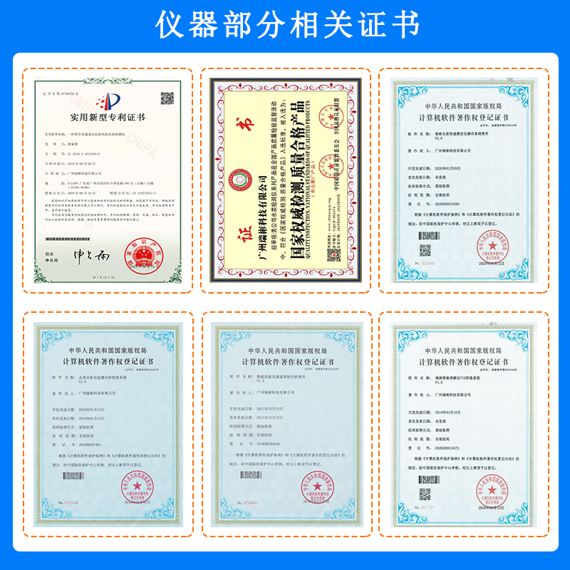 COD氨氮檢測(cè)儀器先關(guān)證書