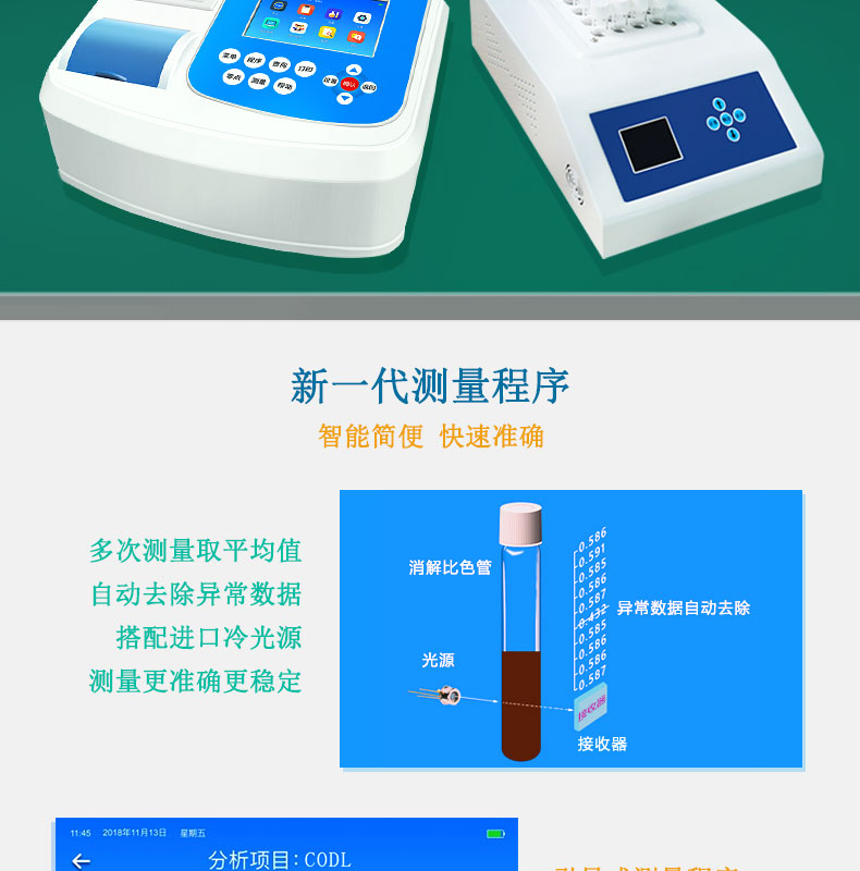 多參數水質檢測儀COD氨氮總磷總氮重金屬測定儀快速智能